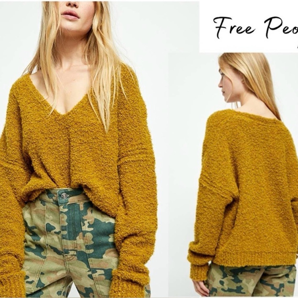 Free People Finders Keepers Moss Green Cozy Sweater - Picture 2 of 10